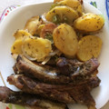 El cooksnap de July cuando hizo Costillas de cerdo con vino y miel.