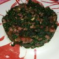 El cooksnap de Cristina Casanovas Sáez cuando hizo Espinacas con jamón ibérico y pasas.