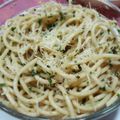 El cooksnap de Balbijesusmaria cuando hizo Fideos con pesto a base de Albahaca.