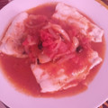 El cooksnap de david cuando hizo Merluza al horno con tomate y anchoas.