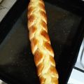 El cooksnap de Jime cuando hizo Trenza rellena de dulce de leche y chocolate.