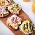 El cooksnap de 🌸 Carolita 🌸 cuando hizo Brusquetas tibias con palta y jamón especiado.