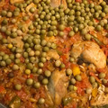 El cooksnap de Alicia Yunis cuando hizo Paella de pollo y cerdo para tres.