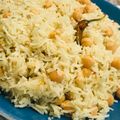 Sajjad Bhatti's cooksnap of when they made Safed chane ki biryani.
