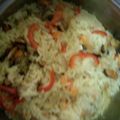 El cooksnap de patriciairenes cuando hizo Risotto de arroz con choritos.