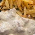 Cooksnap-ul lui Alexandra Corduneanu atunci când a preparat Piept de pui cu sos gorgonzola și cartofi prăjiți.