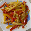 Amy Hung 的 甜椒炒玉米筍（方便素）（清冰箱料理）（10分鐘快速料理）（一鍋到底之簡單料理） cooksnap