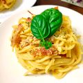 蔡欣蓓 的 經典的培根蛋黃麵 cooksnap