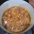 Andy's cooksnap of when they made White Bean and Sausage Soup.