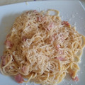 El cooksnap de Martin Vilmaux cuando hizo Salsa carbonara Auténtica, con espagueti.