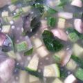 El cooksnap de Liliana Ramos cuando hizo Sopa de tapioca con espinacas.