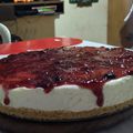El cooksnap de Mathias Sosa cuando hizo Cheesecake de 🍓. ❌(Sin horno)❌.