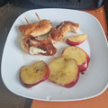 El cooksnap de Almudena Collado cuando hizo Cachopos de pollo y manzana.