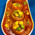 sonia sharma का कुकस्नैप जब उन्होंने भरवां टमाटर की सब्जी(bharwa tamatar ki sabzi recipe in hindi) बनाया था।