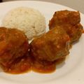 El cooksnap de Pilar cuando hizo Albóndigas de carne con arroz.