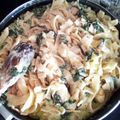 El cooksnap de Cristian Freixes cuando hizo Pasta con salmón ahumado y espinacas.