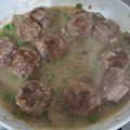 El cooksnap de Paola López Flores cuando hizo Albondigas en salsa con champiñones y guisantes.