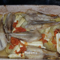 El cooksnap de Oscar cuando hizo Colas de rape con verduras al horno.