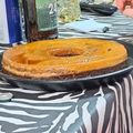 El cooksnap de Daiana Arcuri cuando hizo Chocoflan (brownie-flan).
