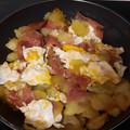 El cooksnap de corralmr cuando hizo Huevos estrellados o rotos con jamón.