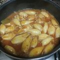 El cooksnap de Violet Donat cuando hizo Calamares encebollados.
