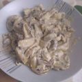 El cooksnap de Manuel Pulido cuando hizo Salsa de champiñones laminados con vino blanco.