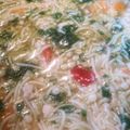 El cooksnap de Carmeta cuando hizo Sopa de pollo con ajo y perejil.