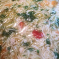 El cooksnap de Carmeta cuando hizo Sopa de pollo con ajo y perejil.