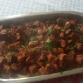 El cooksnap de Pamela Gonzalez cuando hizo Espaguetis al perejil con dados de cerdo en salsa de tomate.