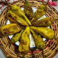 Madhvi Dwivedi का कुकस्नैप जब उन्होंने आलू भरी हरी मिर्ची (ALOO BHARI HARI MIRCHI RECIPE IN HINDI) बनाया था।