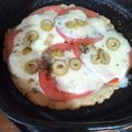 El cooksnap de Jesus Corvalan cuando hizo Pizza fit (base harina almendra).