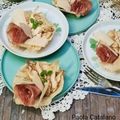 il Paola Catalano quando ha preparato Cestini di parmigiano ripieni di coppa e carciofi marinati alla julienne
