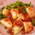 El cooksnap de carme castillo cuando hizo Ensalada de melón, con rúcula y jamón.