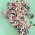 El cooksnap de astrid badia cuando hizo Pavo salteado con fideos, guisantes y pimientos.