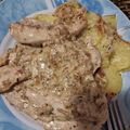 El cooksnap de IVJ89 cuando hizo Solomillos de pollo con salsa de roquefort y vino blanco.