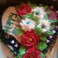 Cooksnap dari Mama Dzakwan untuk resep Buttercream Lembut + Kue Tart (tutorial rose petal) ala khey