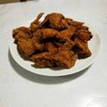 El cooksnap de Myriam Recalde cuando hizo Alitas de pollo rebozadas con harina, con papas fritas finas.