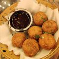 Dr Faiza Khan's cooksnap of when they made Chicken and potato cheeseballs.