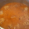 El cooksnap de Isis Franco Cortez cuando hizo Sopa de fideos con albóndigas.