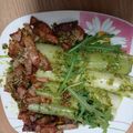 El cooksnap de Jesus Cuñado Fernandez cuando hizo Puerros confitados con panceta y pesto de rúcula y pistachos.