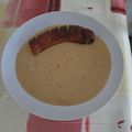 Benko Erika Cooksnap-ja, amikor elkészítette a(z) Sárgaborsòfőzelék,sült lecsókolbásszal 😊😊😊 receptet.