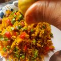 Soni Mehrotra का कुकस्नैप जब उन्होंने स्ट्रीट स्टाइल कांदा पोहा (Street style kanda poha recipe in hindi) बनाया था।