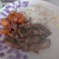 El cooksnap de Joseline Brown cuando hizo Arroz chaufán y carne mongoliana.