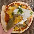 El cooksnap de poramoralhambre cuando hizo Pizza de bacon y champiñones, con masa de pizza integral de cerveza Guinness! 🍻.