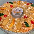 El cooksnap de Paquila74 cuando hizo 👑Roscón de Reyes relleno de crema y frosting de turrón 👑.