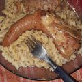 El cooksnap de Sabrina Ardian cuando hizo Fideos con estofado de colita de cerdo.