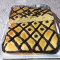 El cooksnap de Marita Sosa cuando hizo *Coca de San Juan de Naranja, Nueces y Chocolate*.