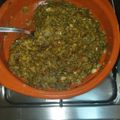 El cooksnap de Carlos Polo cuando hizo Espinacas esparragadas.