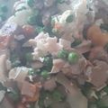 El cooksnap de Angiela cuando hizo Guisantes con champiñones, jamón y huevos.