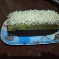 Cooksnap dari yani nuryani untuk resep Brownies kukus coklat pandan irit (2 telor tanpa mixer)